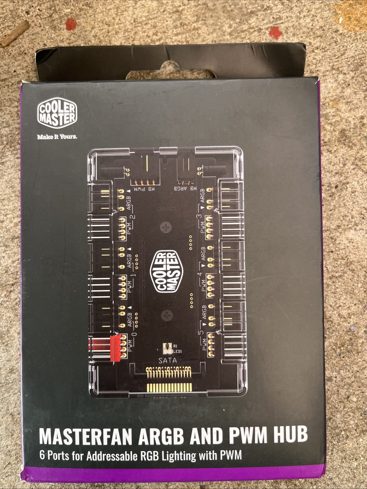 ARGB and PWM Fan HUB,6 Ports for Addressable RGB Lighting,1 to 6 Multi Way Ma...