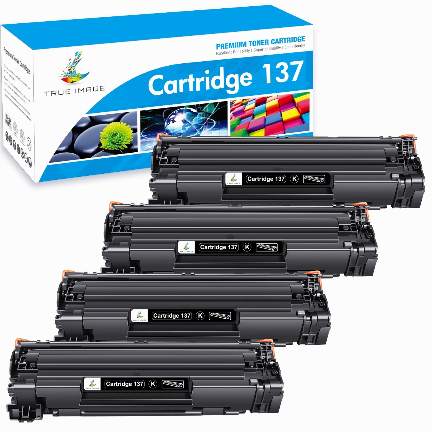 4 Pack CRG 137 Toner for Canon 137 Toner Cartridge MF216n MF236n MF231 LBP151dw