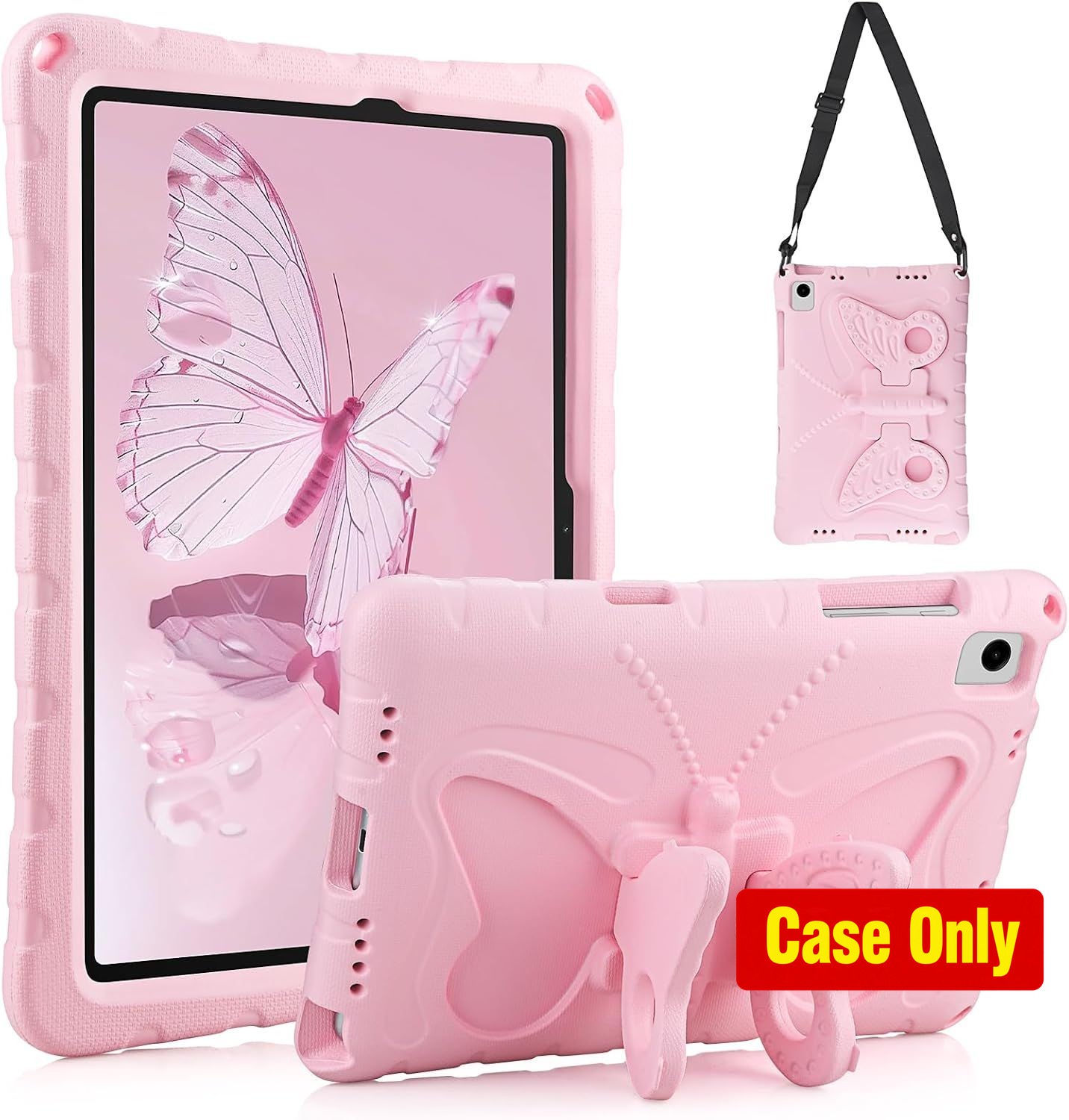 Case for Samsung Galaxy Tab A11 Plus 2025, Soft EVA Cover with Butterfly Stand