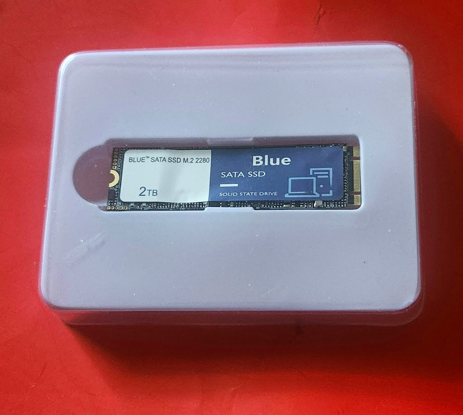 Blue SATA SSD 2TB Internal Solid State Drive, M.2 2280 SATA III M.2, Blue