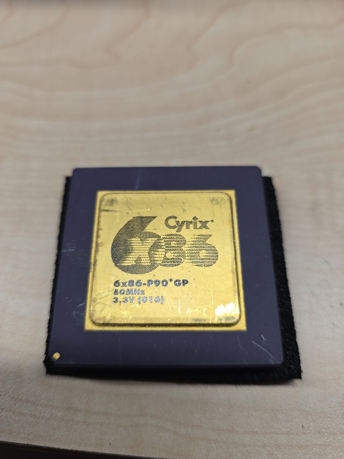 Super Vintage Cyrix 6X86 P90+GP 80MHz CPU/Processor G5D7604P Gold Top/Bottom/Pin