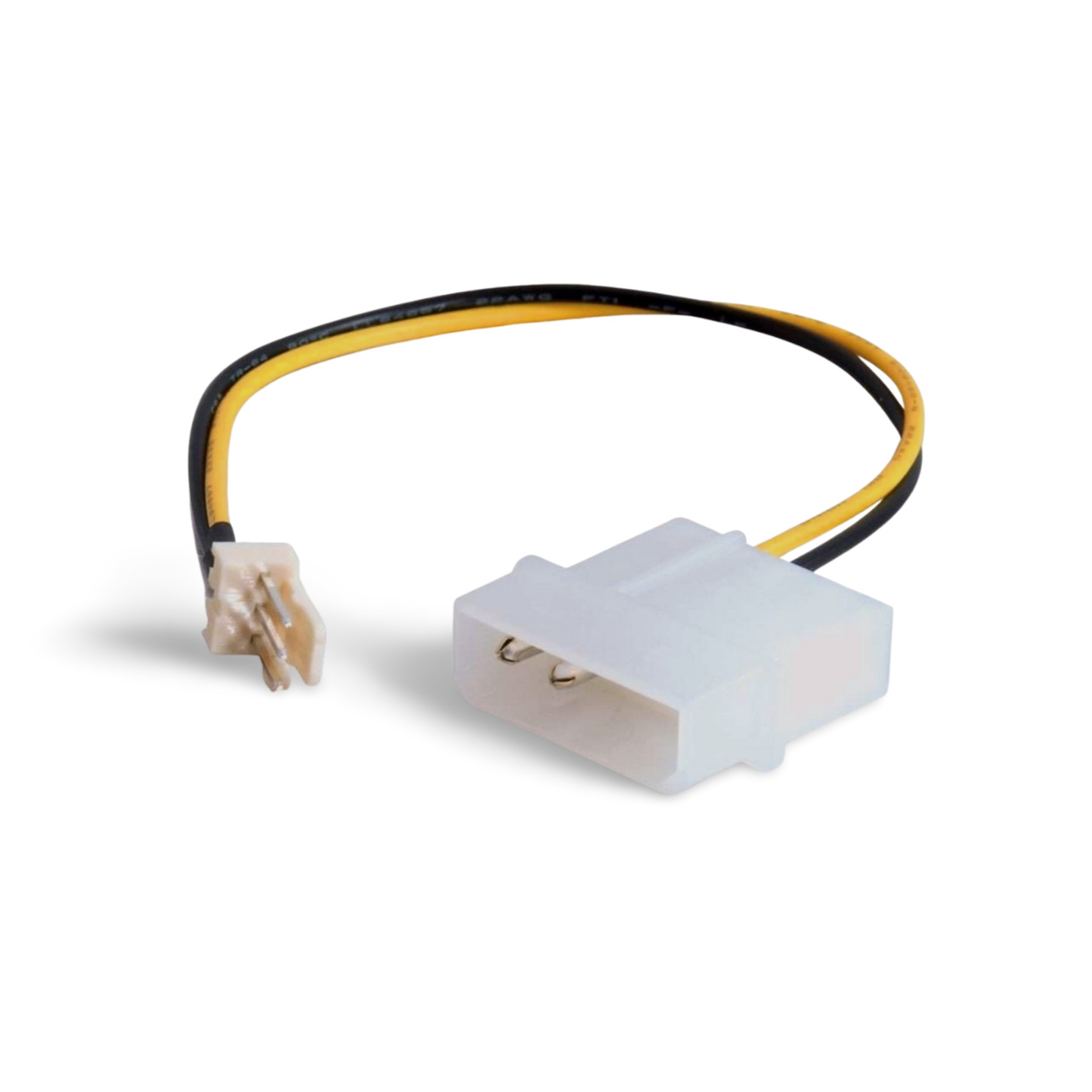 6in 3 Pin Fan to 4 Pin Molex Power Adapter Cable - Multi