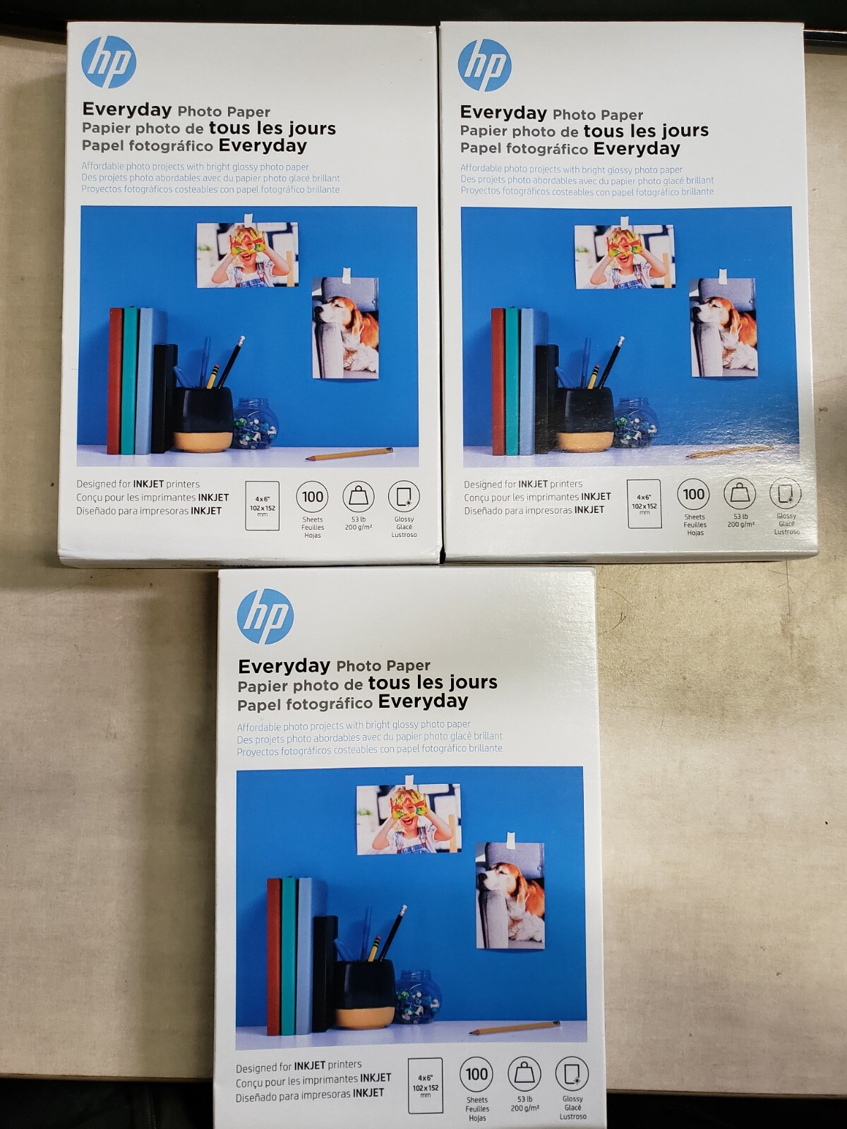 LOT OF 2 - HP Everyday Glossy Photo Paper - CR759A 