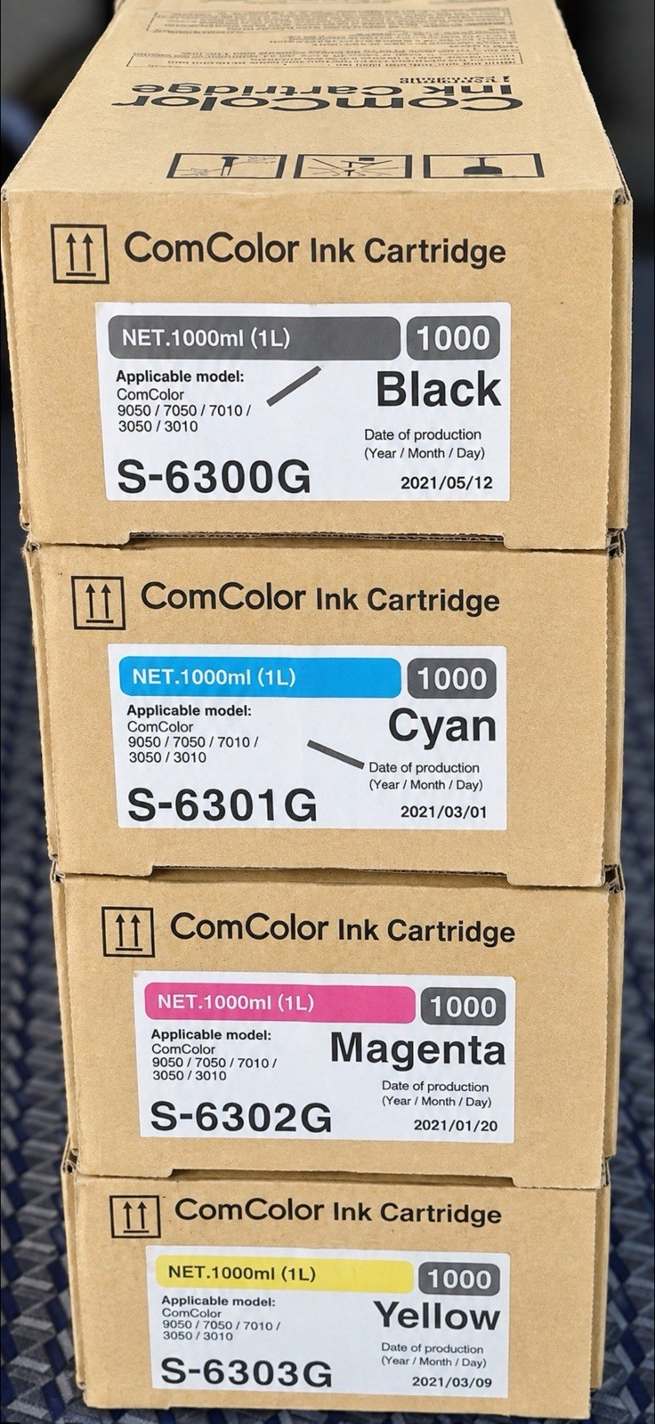 RISO ComColor 4-Color Set S-6300G S-6301G S-6302G S-6303G Genuine Ink Cartridge