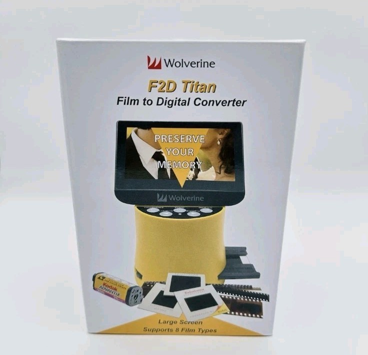 Wolverine F2D Titan Film to Digital Converter 8 Film Types Slides Negatives NEW