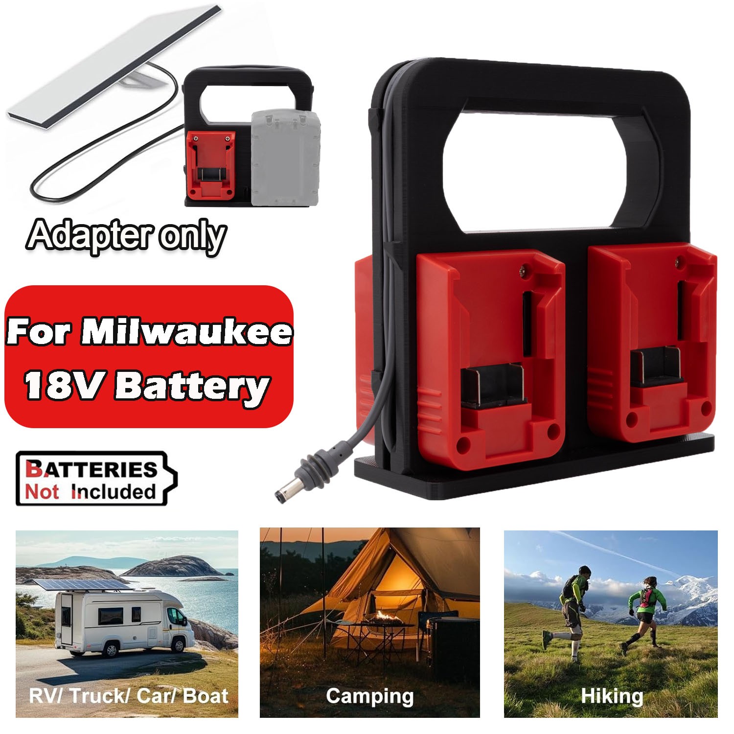 4x Battery Extender For Starlink Mini DC Power Adapter For Milwaukee 18V Battery