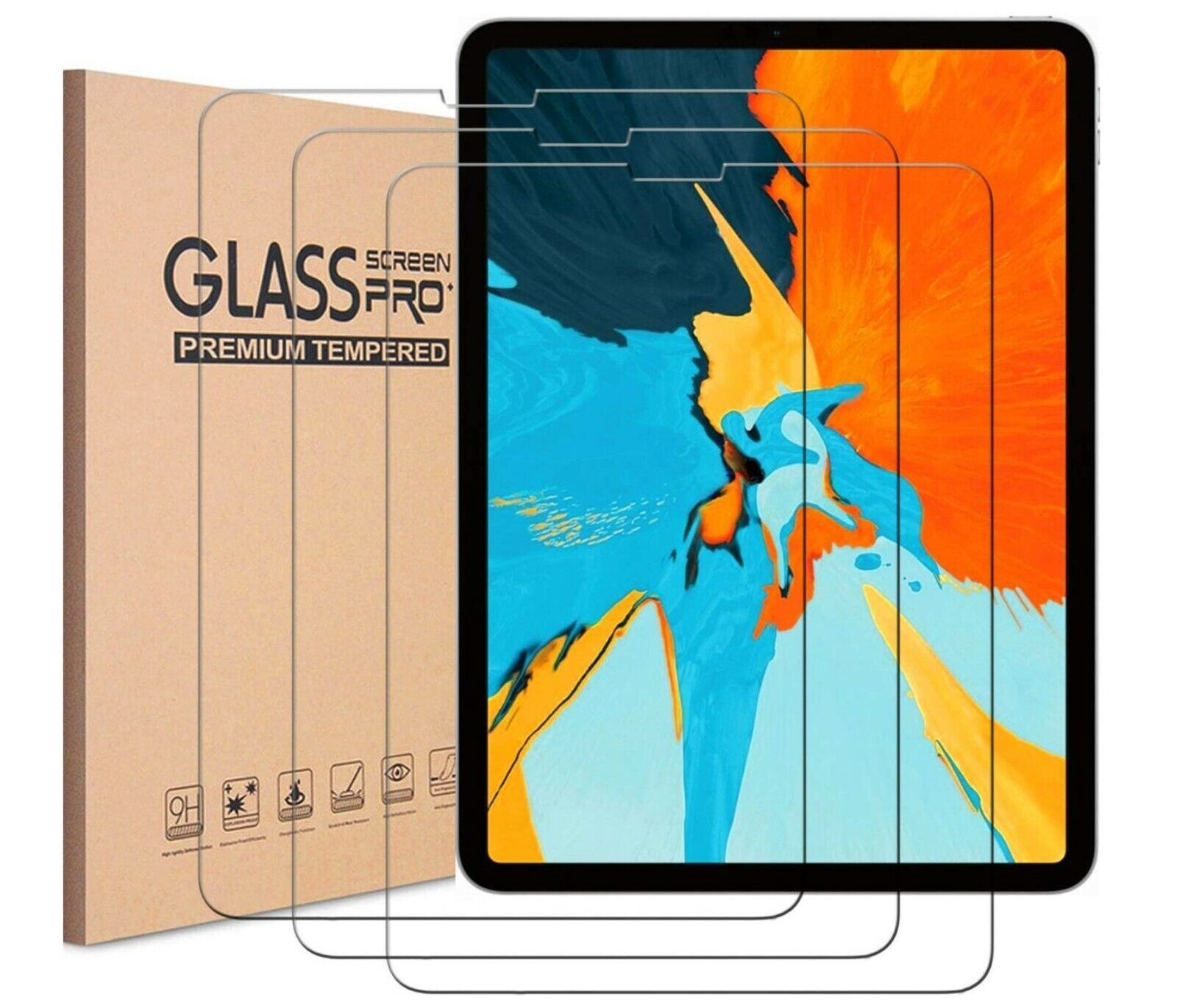 3-Pack Tempered Glass Screen Protector For Apple iPad Pro 11 inch 2018 Model
