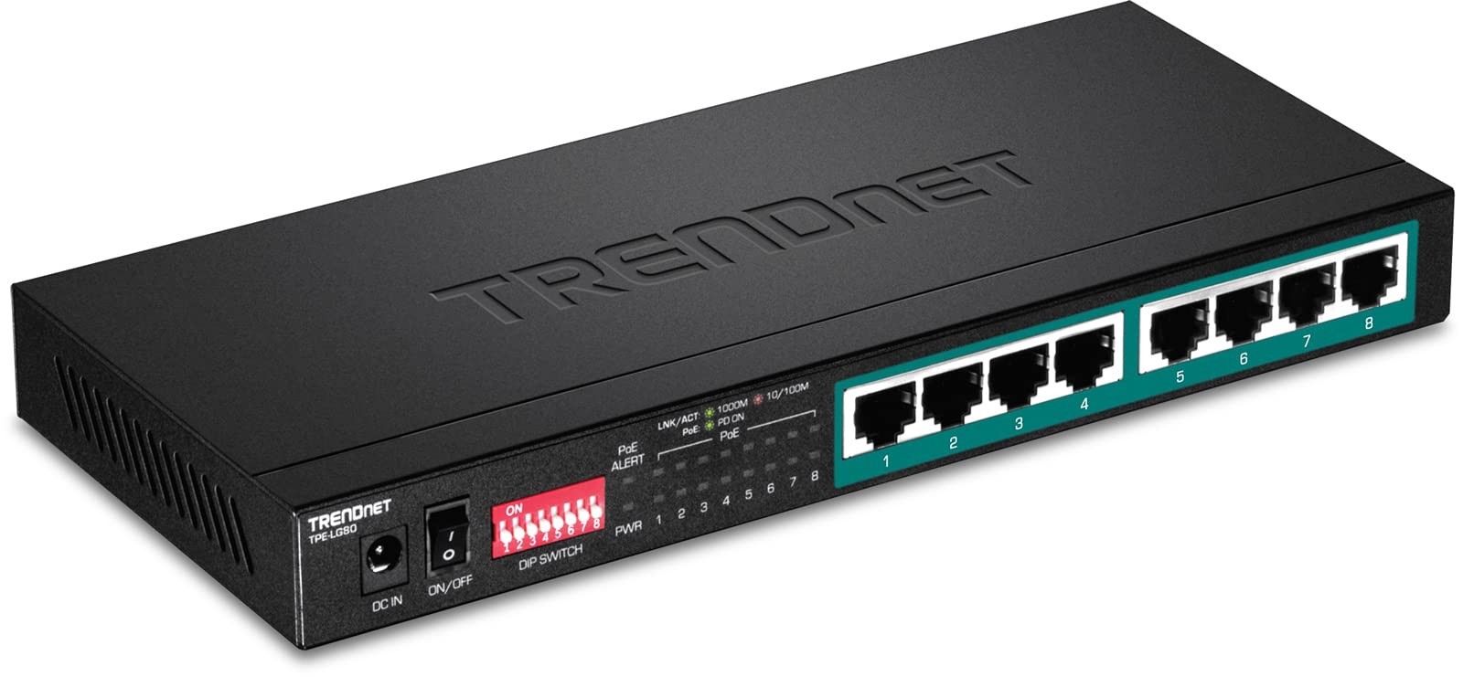 8-Port Gigabit Long Range Poe+ Switch, TPE-LG80
