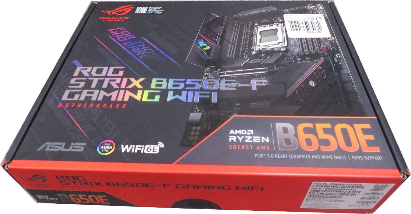 ASUS ROG STRIX B650E-F WiFi Socket AM5 AMD (LGA 1718) GAMING Motherboard  NEW