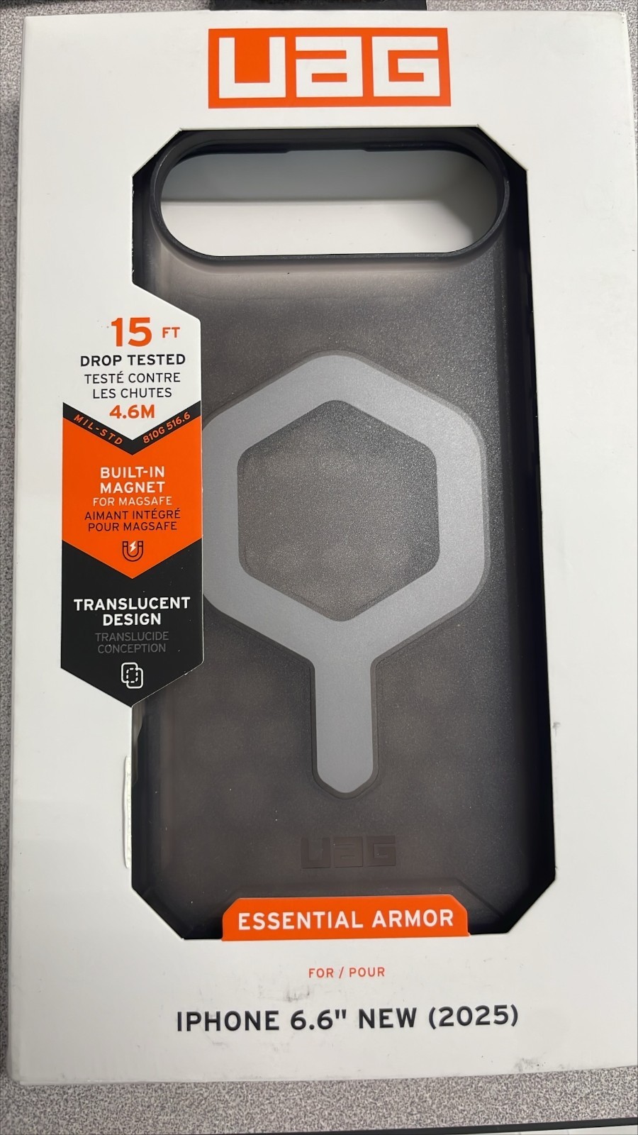 UAG Essential Armor MagSafe Case - iPhone Air Ash Gray