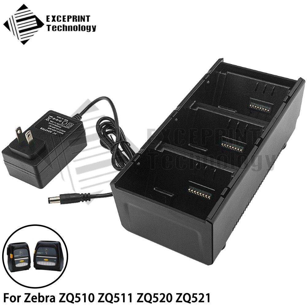 ✅ 3-Slot Battery Charging Cradle Kit for Zebra ZQ510 ZQ511 ZQ520 ZQ521 Printer ✅