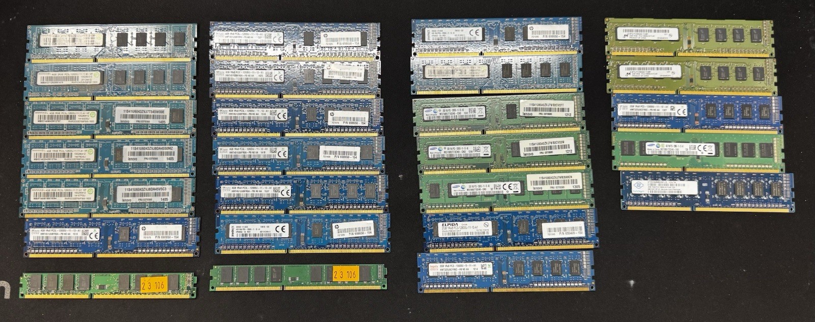 DDR3 PC3 Desktop Memory RAM Lot Of 26