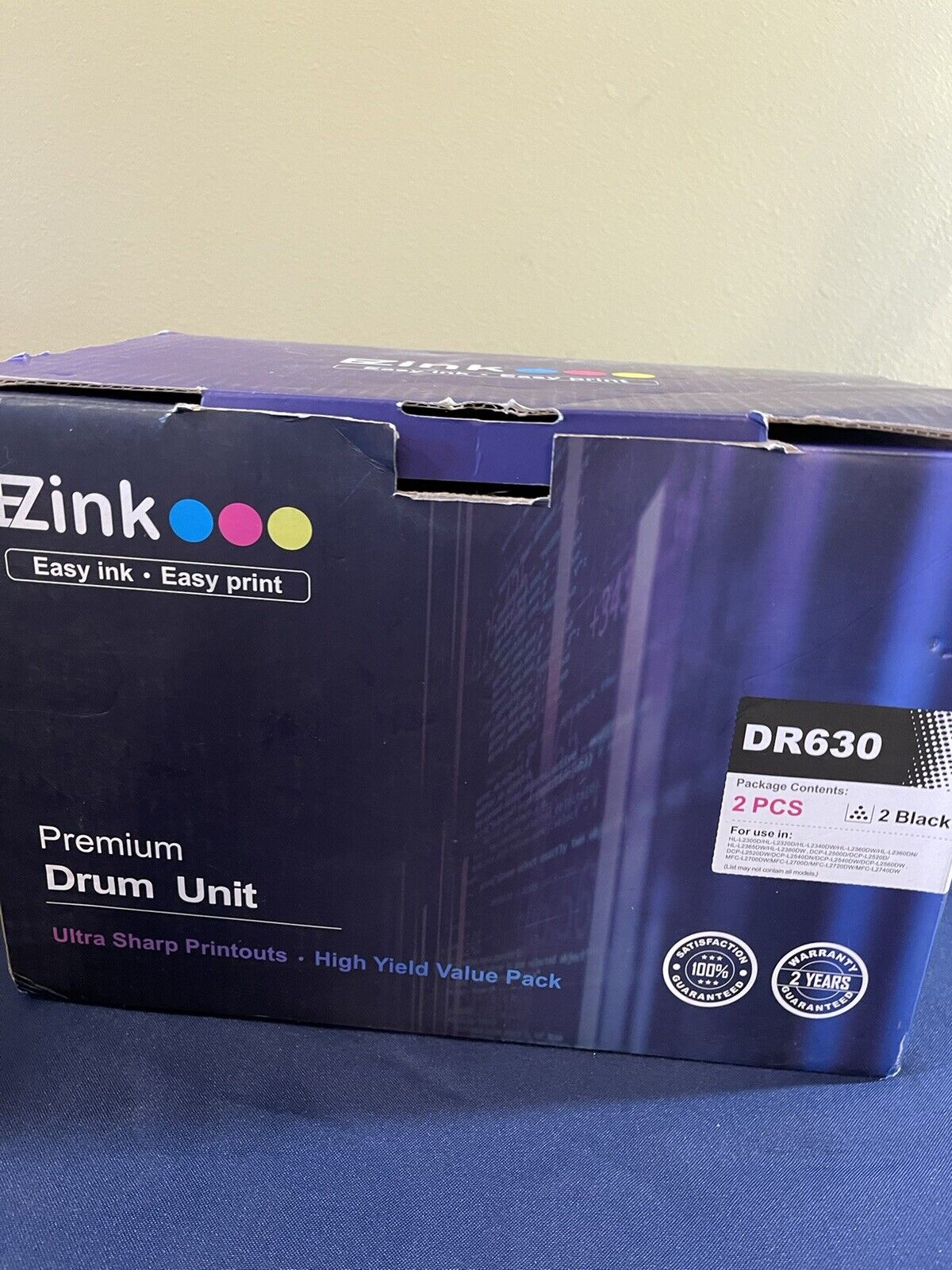 EZINK Premium DR630 Drum Unit Black New 2 Pcs For Brother Printers New