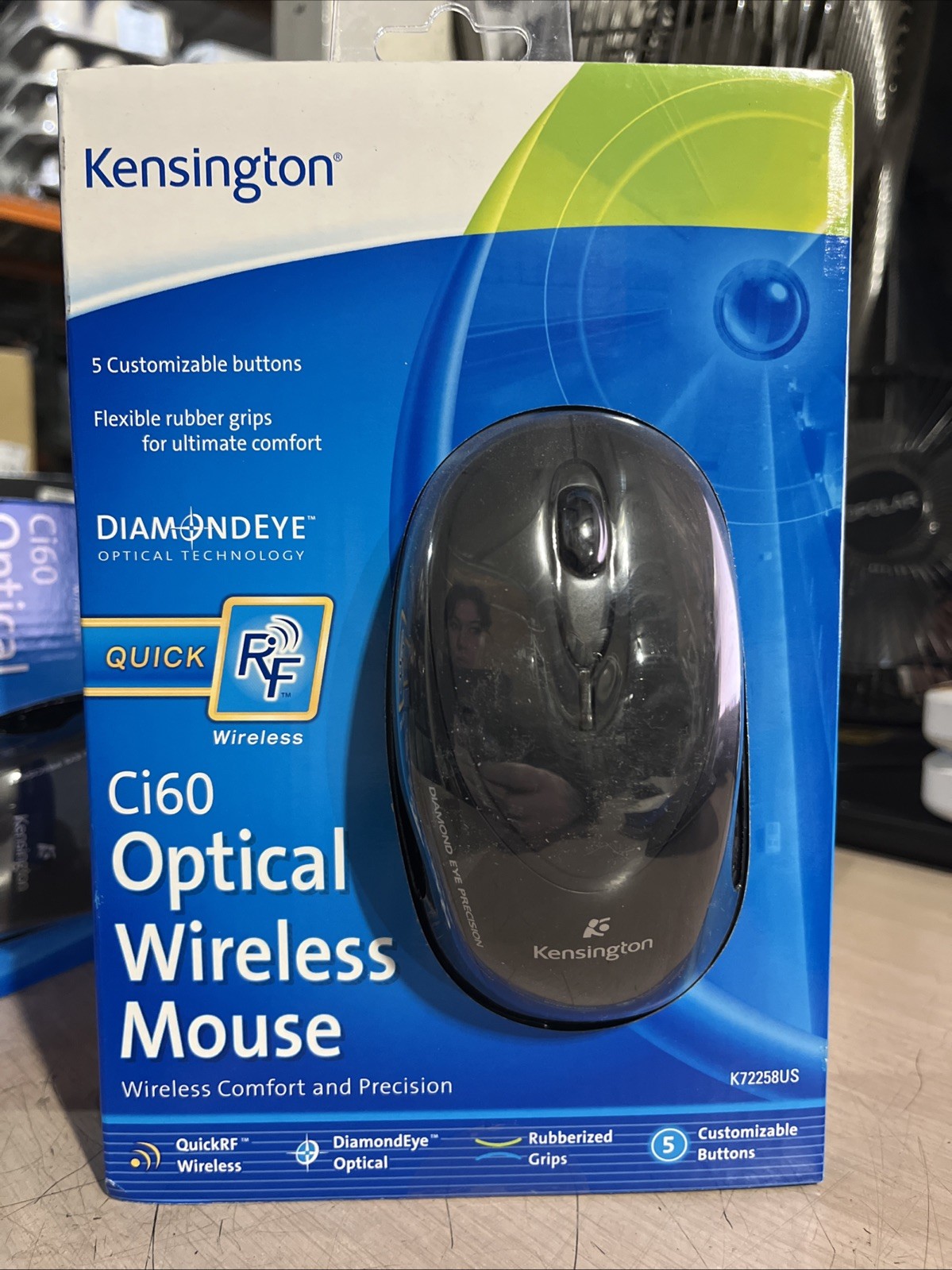 3 KENSINGTON CI60 K72258US OPTICAL WIRELESS MOUSE