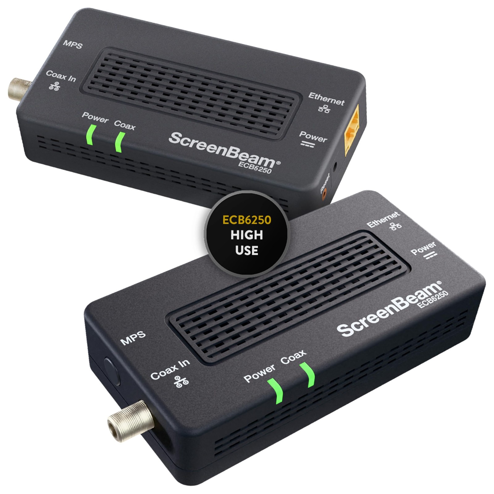 ScreenBeam MoCA 2.5 Network Adapter for Higher Speed Internet, Ethernet Black