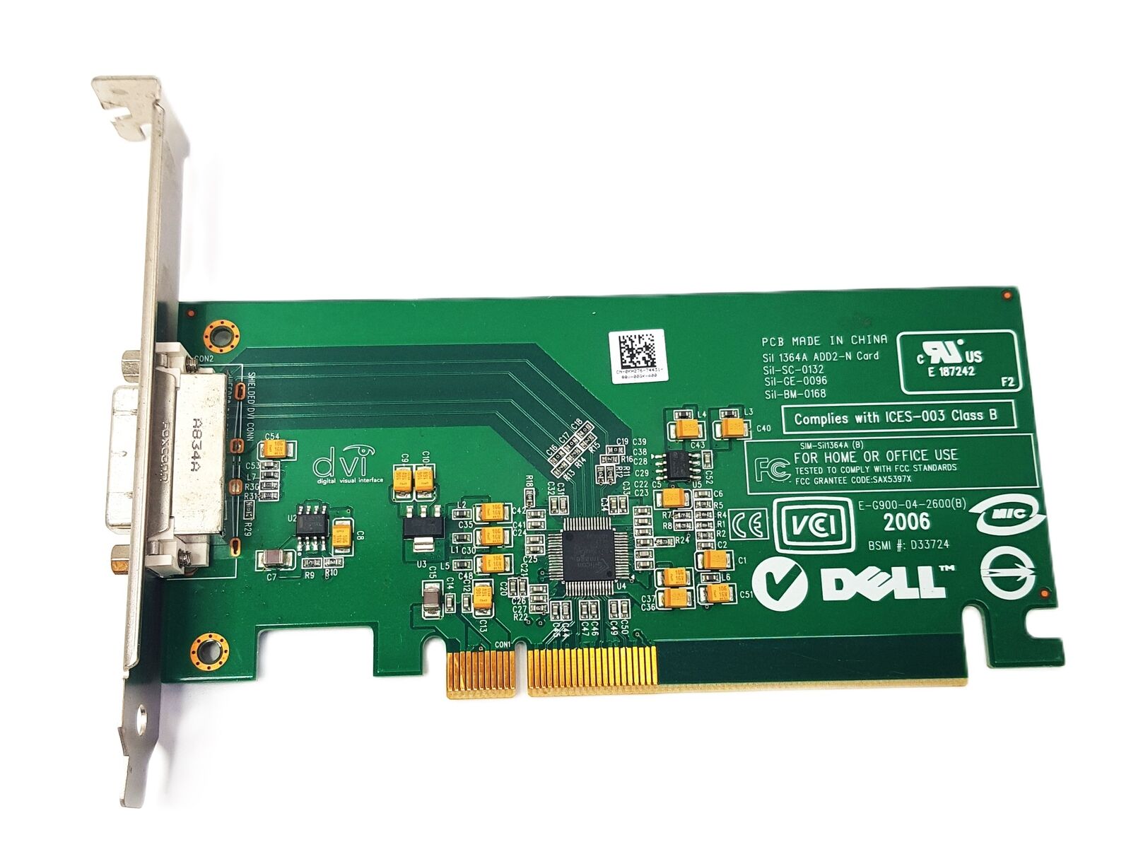 Dell SIL 1364A DVI PCI-E Full High Profile Video Adapter Card KH276 0KH276