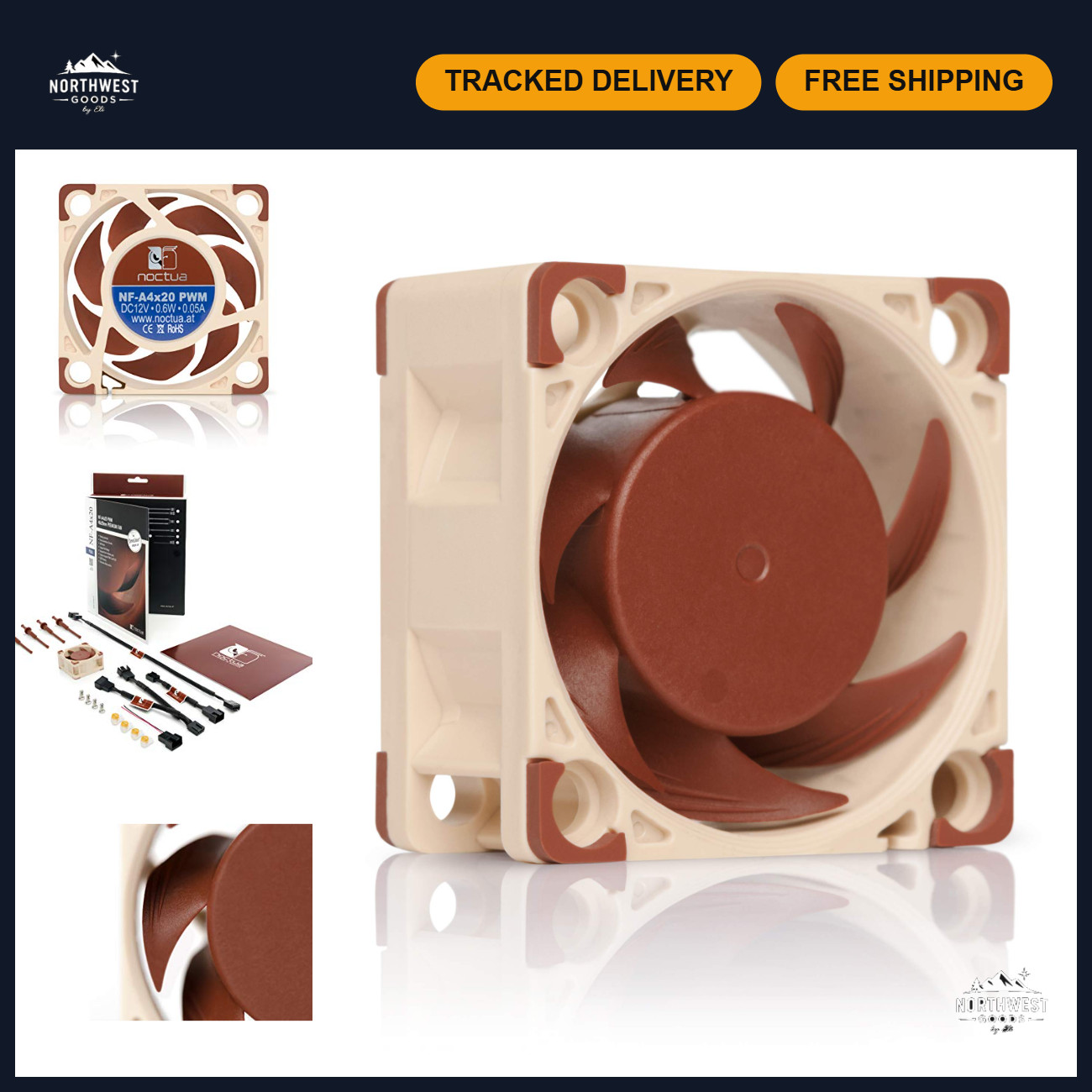 High-Performance 40mm PWM Quiet Cooling Fan, Low Noise, Compact Design