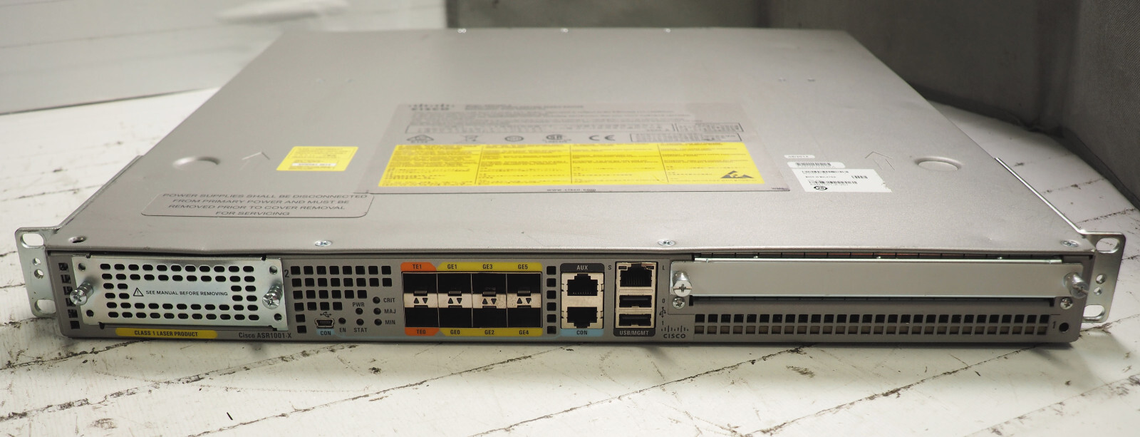 Cisco ASR1001-X Aggregation Service Router 6x 1GE SFP + 2x 10GE SFP+ Port IPBase