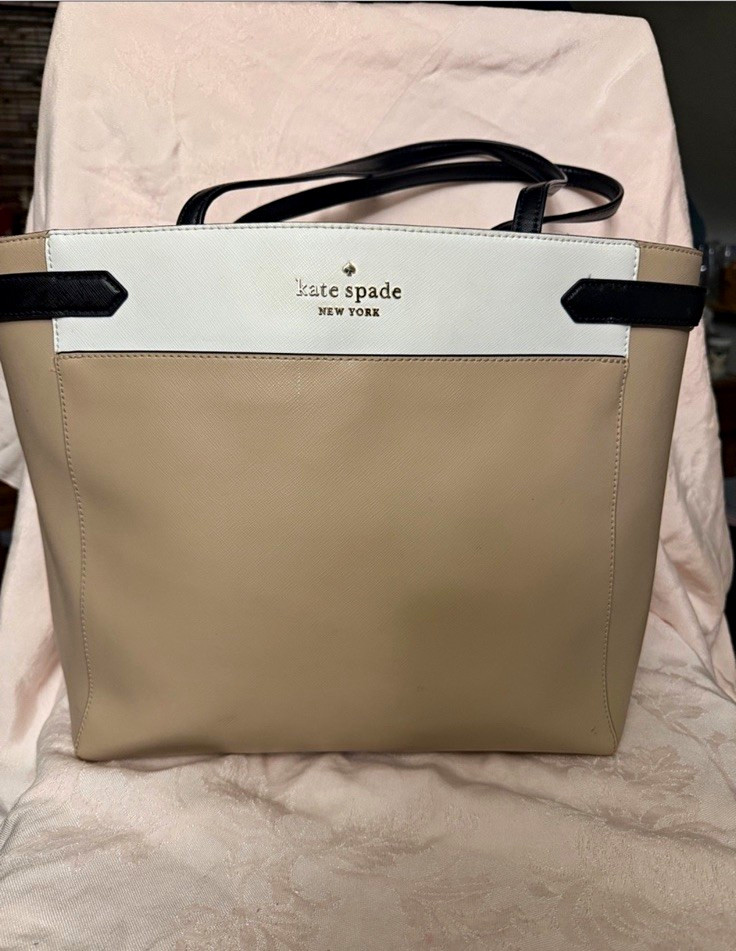 Kate Spade Staci Colorblock Laptop Tote Saffiano Leather WKRU7098