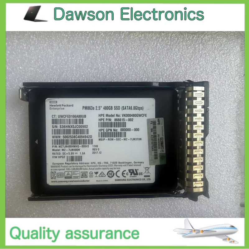 NEW HPE/Samsung 2.5" 480GB SATA 6G G10 Server SSD Replace P47810-B21 P48134-001