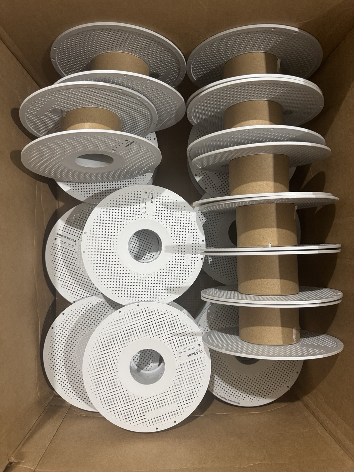Bambu Lab FDM 3D Printer Reusable Empty Spools - Pack of 16