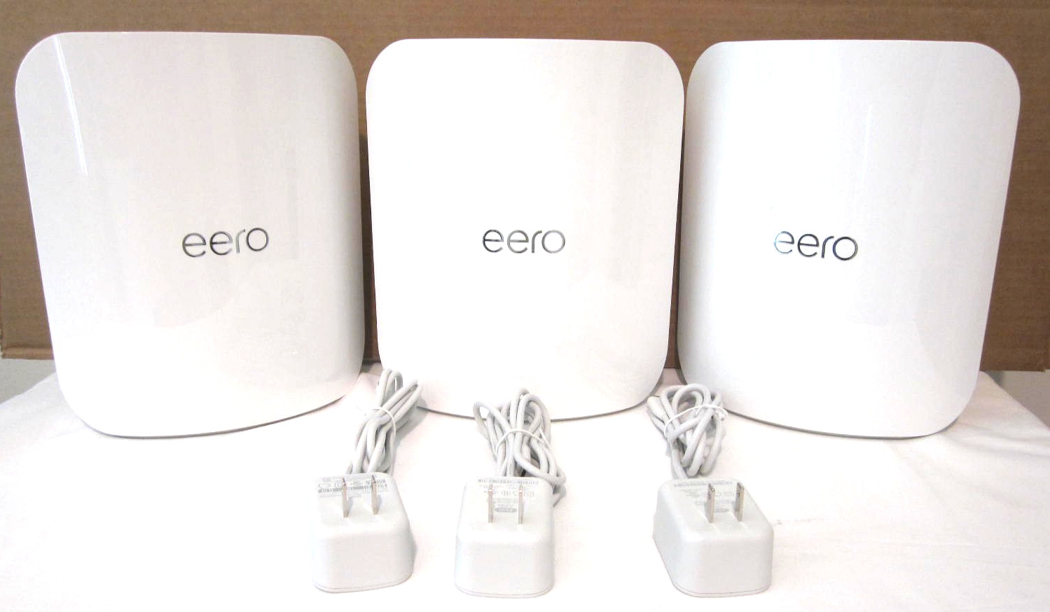 EERO Max 7 Tri-Band Mesh WiFi 7 System 3 Pack 10GbE Router V010001 White Tested