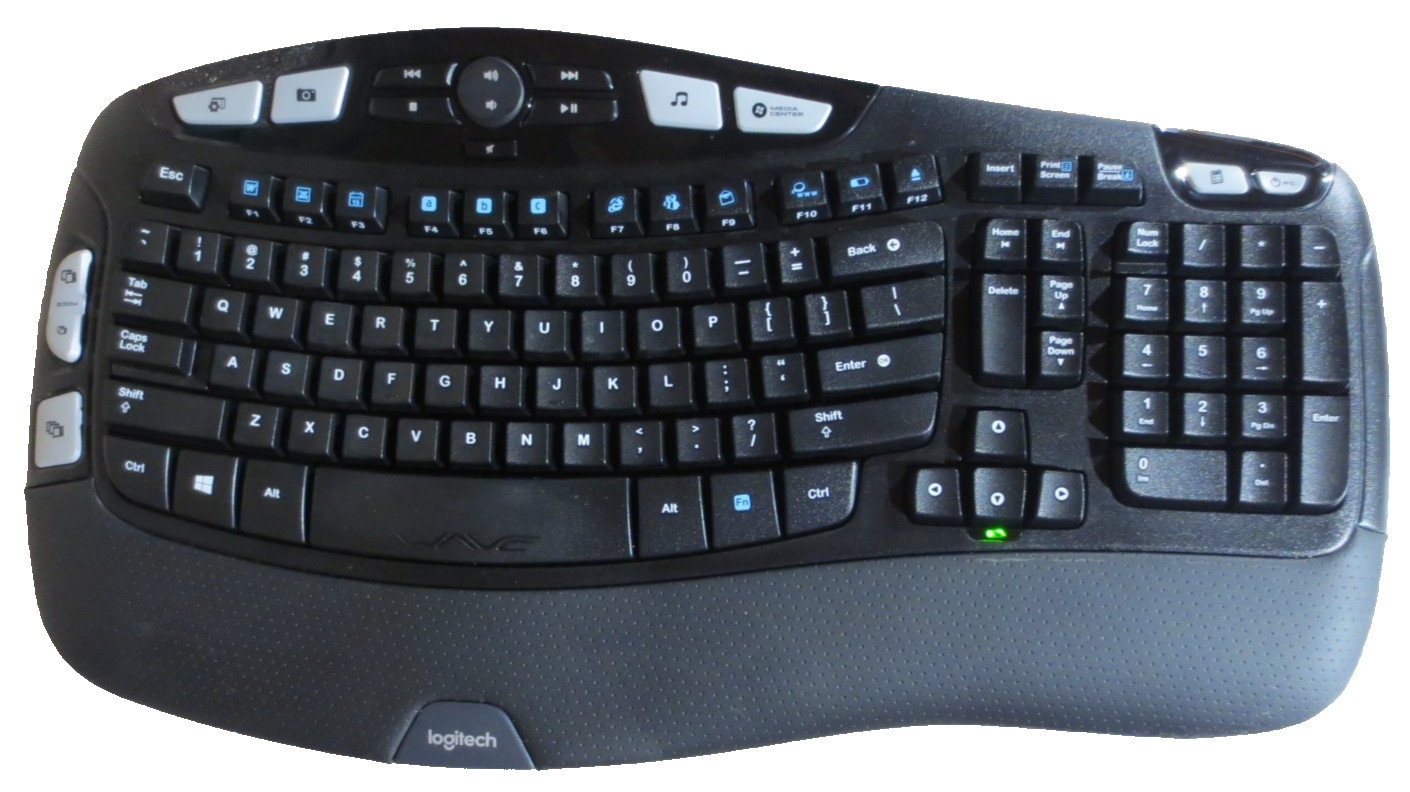Logitech K350 Comfort Wave Ergonomic Wireless Keyboard No USB Reciever