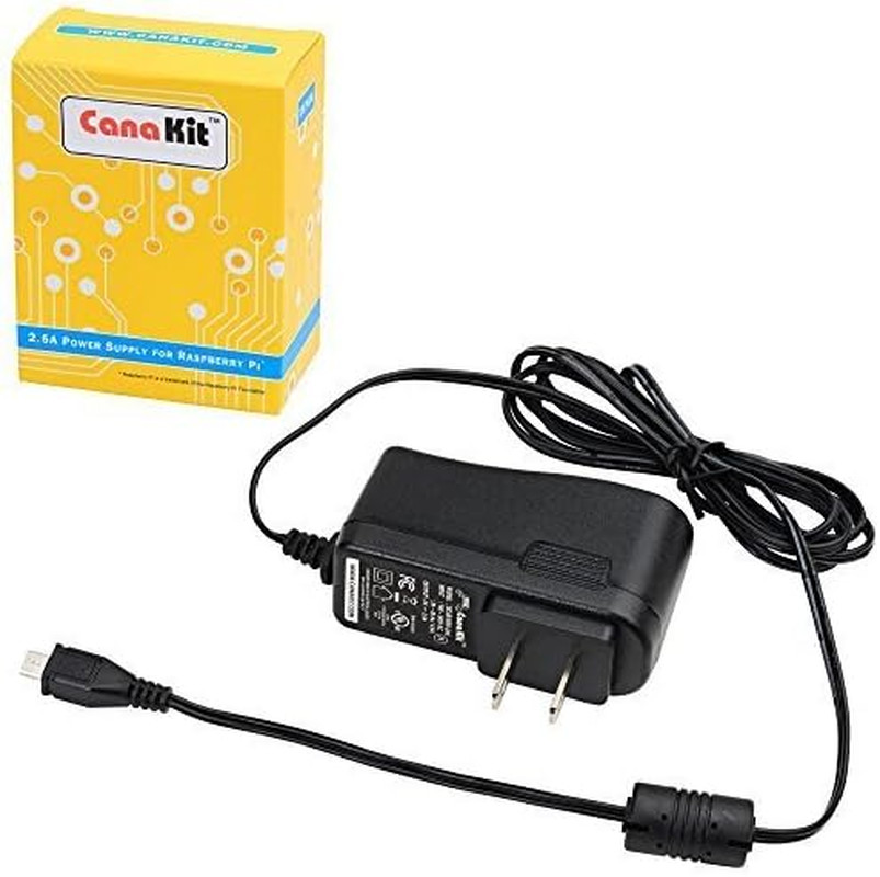 5V 2.5A Raspberry Pi 3 B+ Power Supply/Adapter (UL Listed)