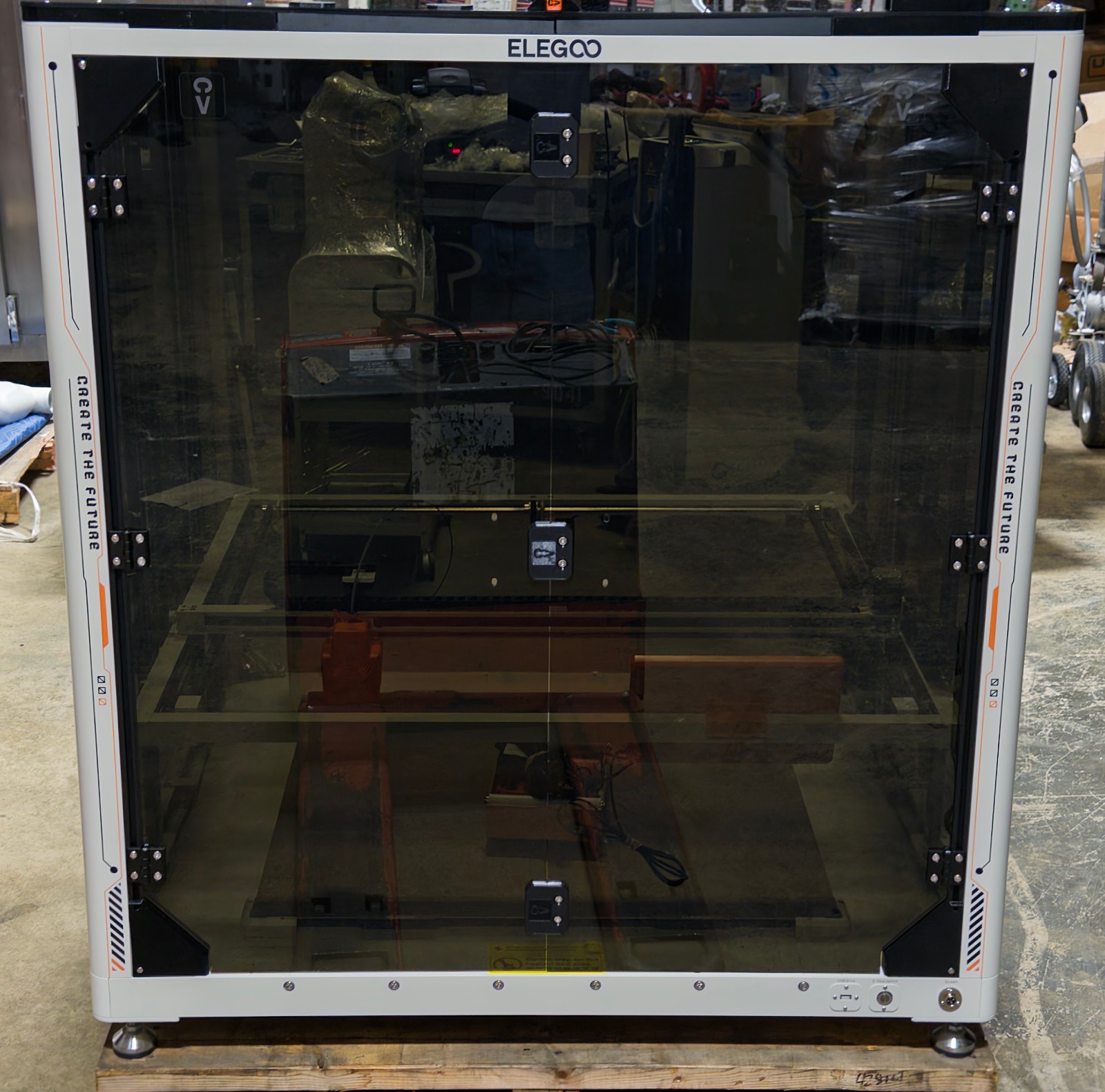 Elegoo OrangeStorm Giga w/ Spool Holder, Clearview Plastics V1 Tinted Enclosure