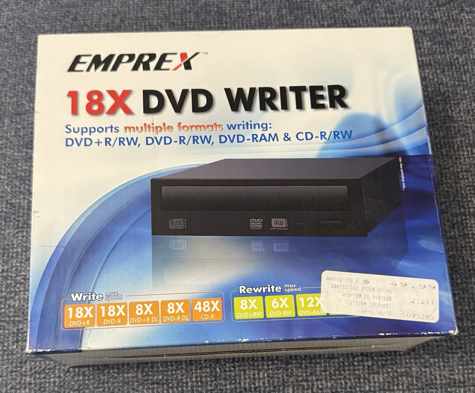 Emprex 18x DVD Writer DVD+R/RW, DVD-R/RW, DVD-RAM & CD-R/RW 