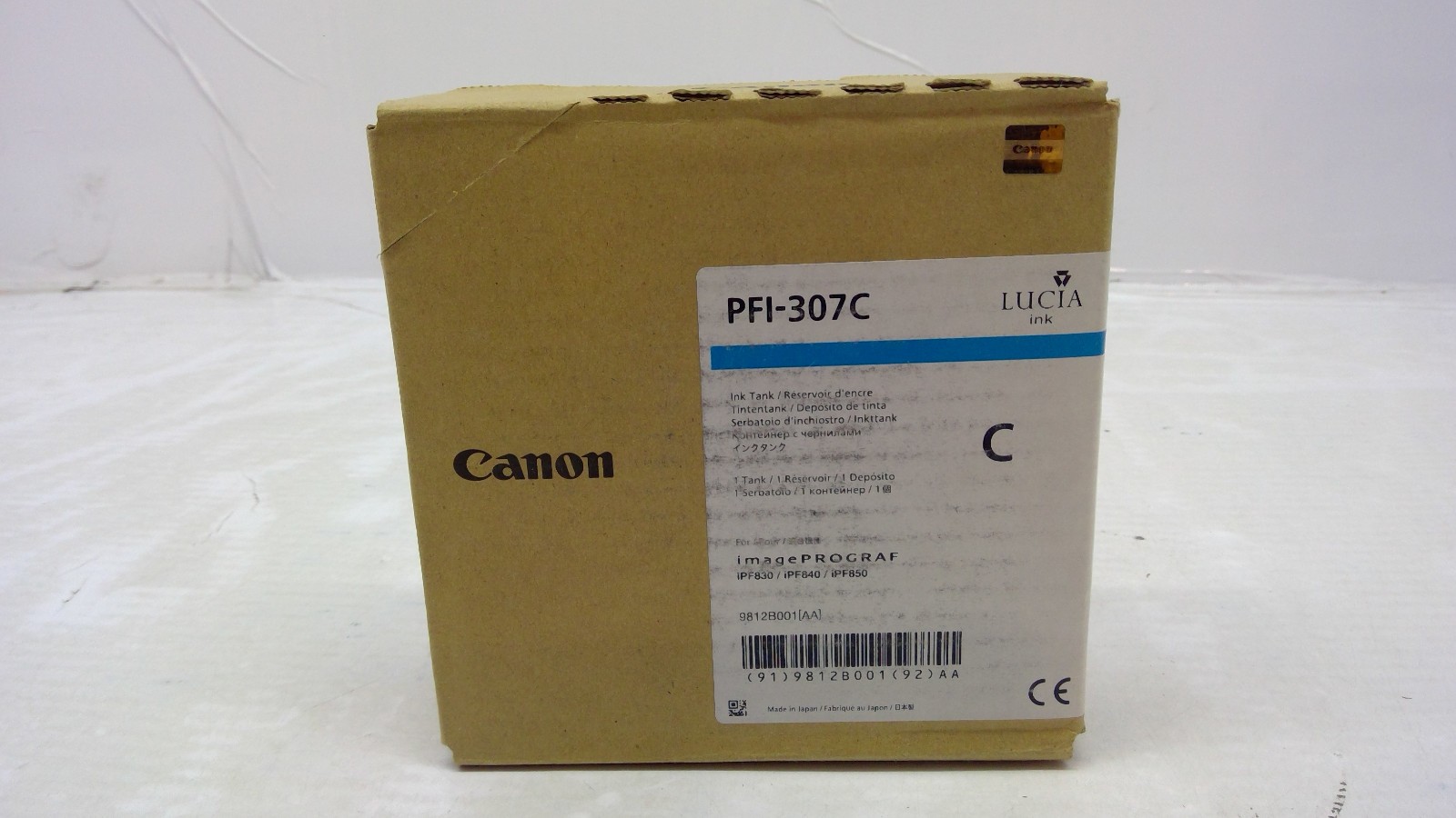 Genuine Canon PFI-307C Cyan Ink Cartridge 9812B001AA, 9812B001