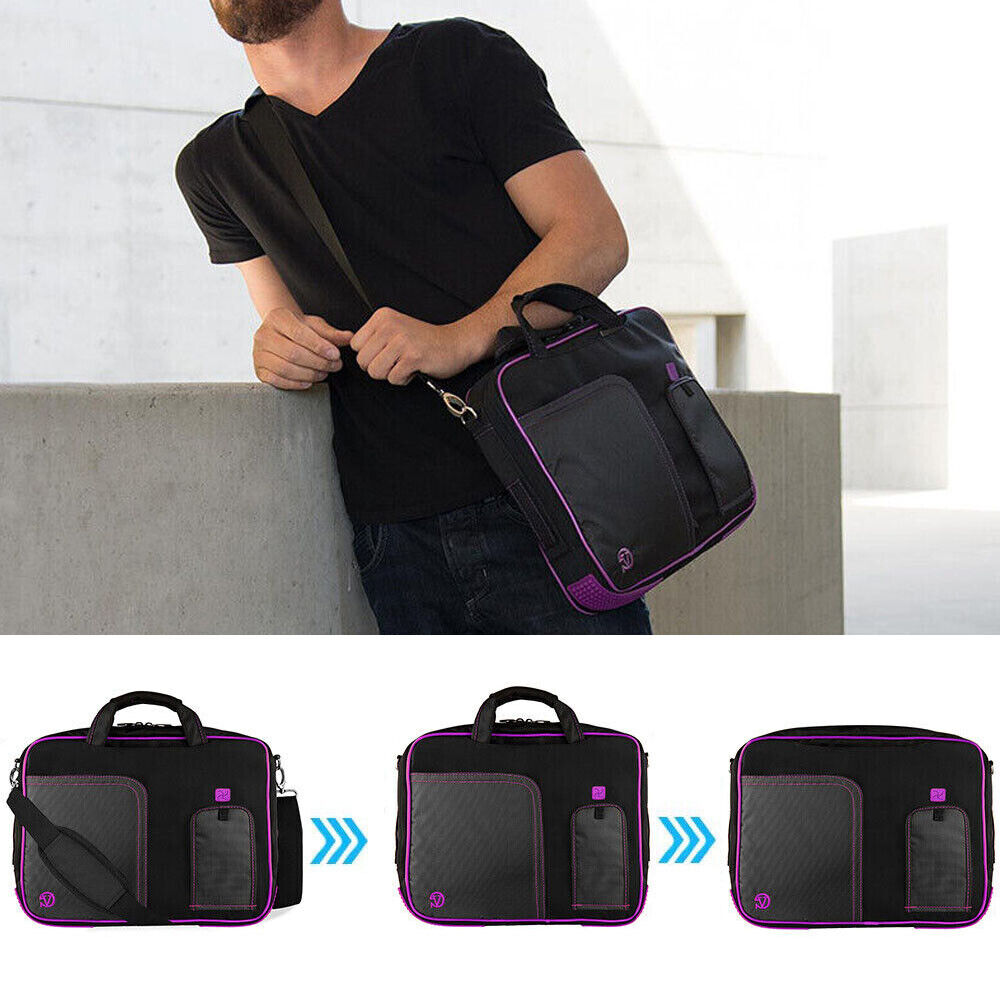 Purple School Crossbody Bag Laptop Carry Case For 13