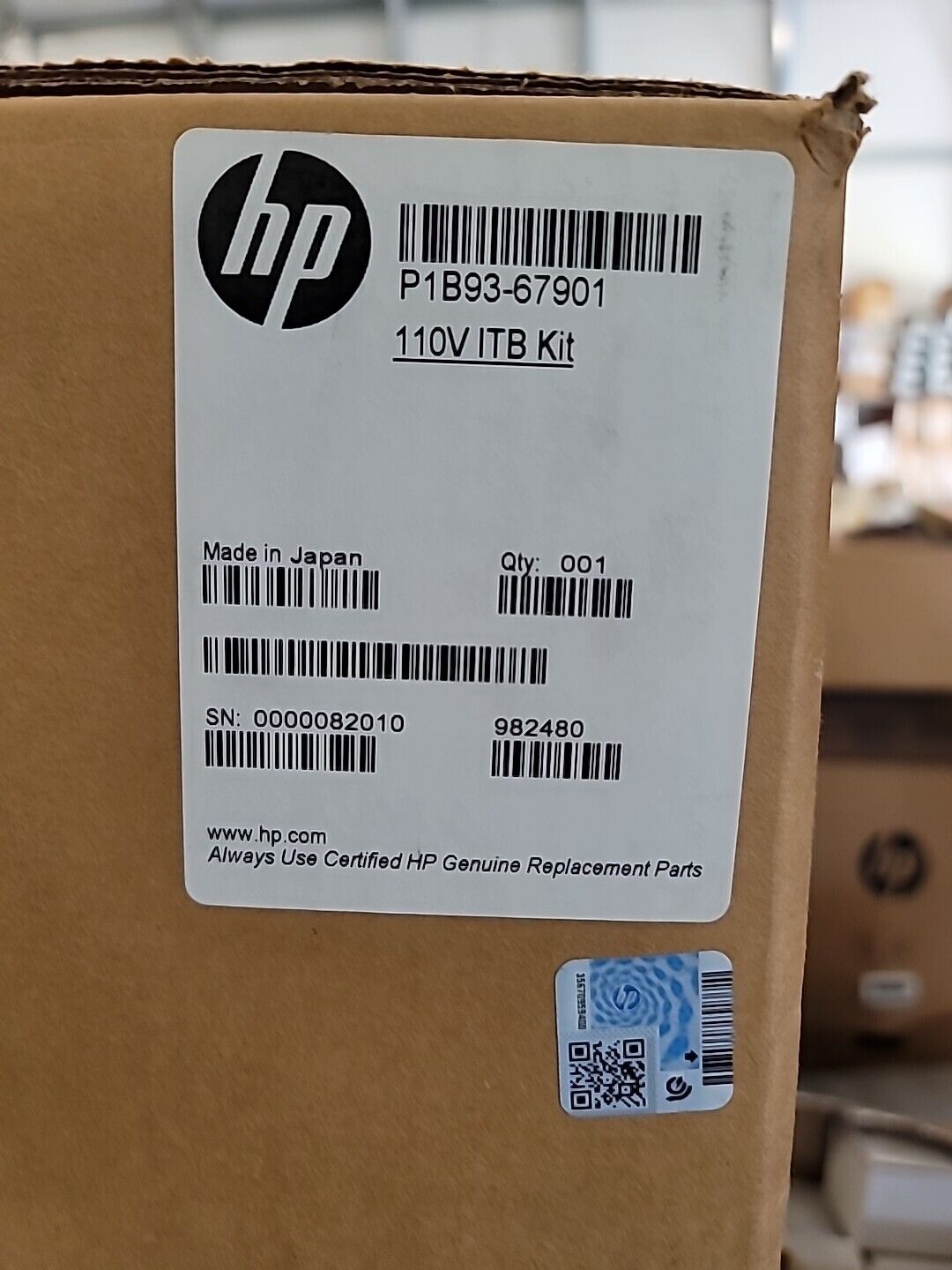 HP P1B93A P1B93-67901 Transfer Belt Kit 150000 Page-Yield New Sealed Box QTY
