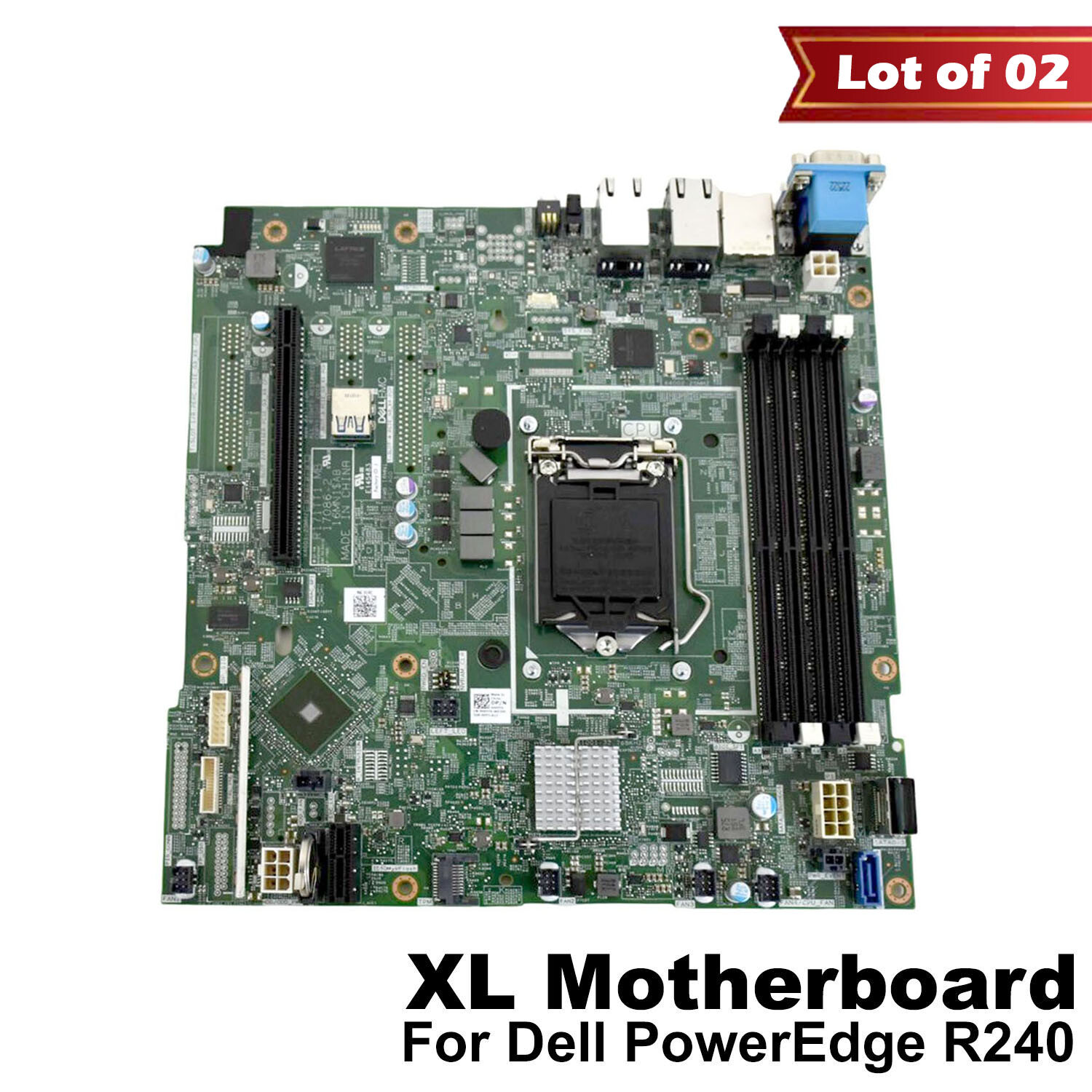 Lot of 2 Dell PowerEdge R240 XL Xeon C242 Chipset DDR4 Server Motherboard 0KFFK