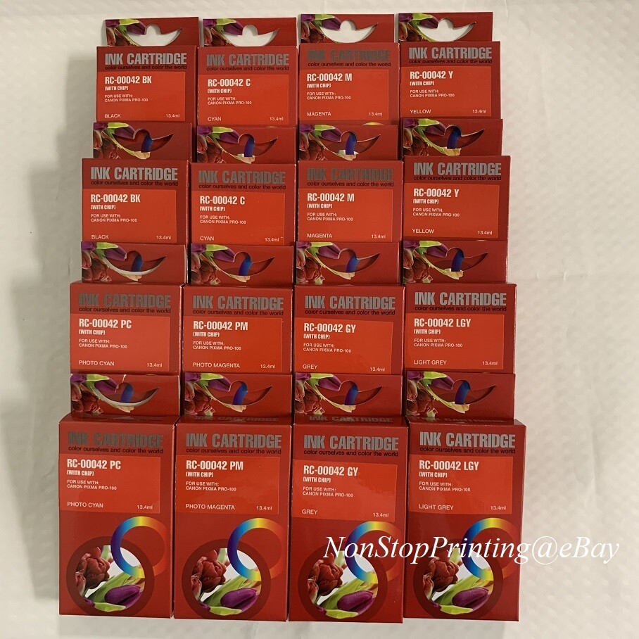 16PK New Ink Cartridge For Canon CLI42 BK/C/M/Y/PC/PM/GY/LGY Canon PIXMA PRO-100