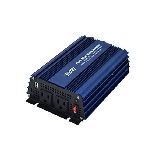 DC 12V to AC120V Pure sine Wave Power Inverter with Dual Sockets Output 300W