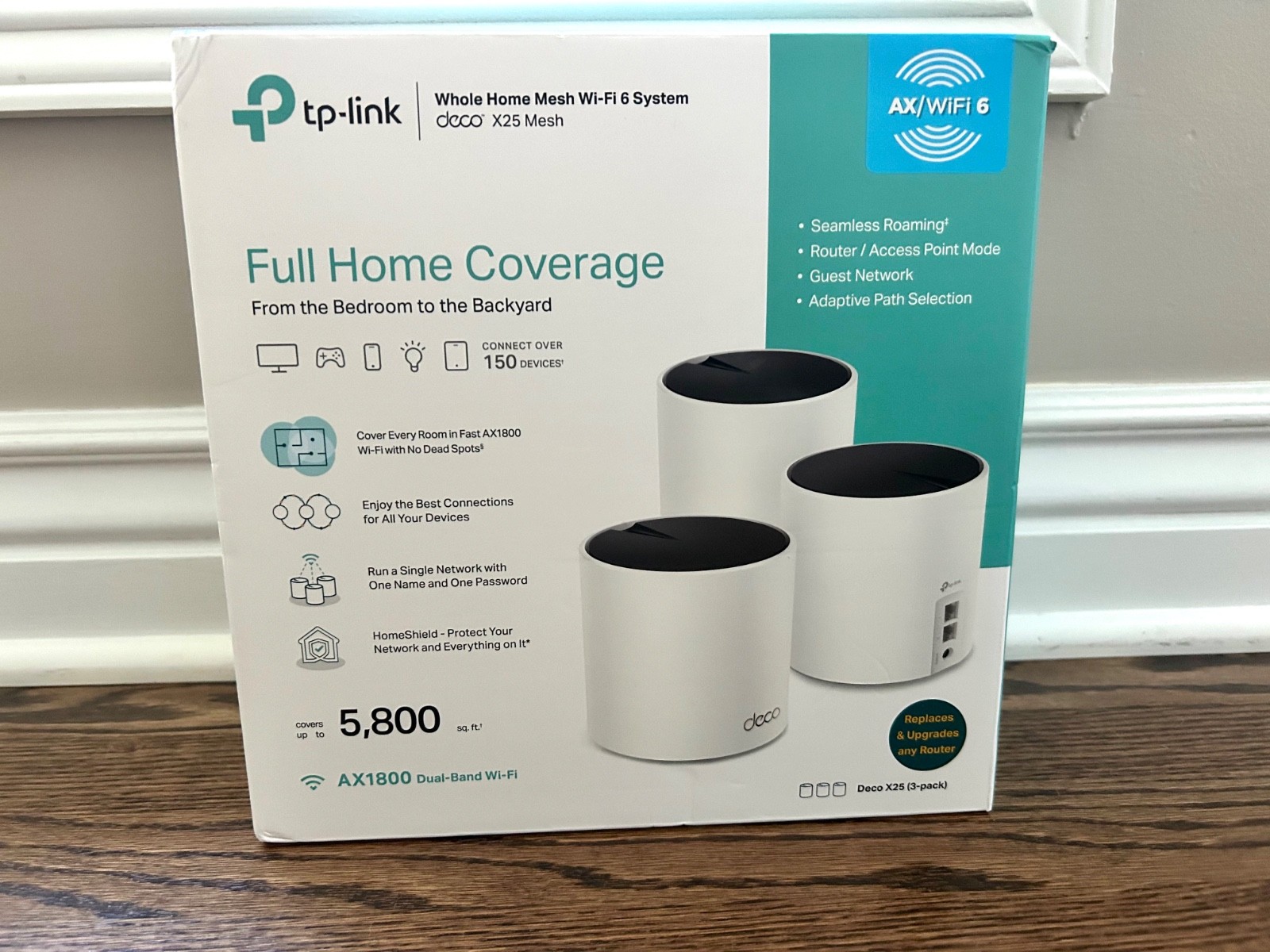 TP-Link Deco X25 AX1800 Dual-Band Whole Home Mesh Wi-Fi 6 System (3-Pack)