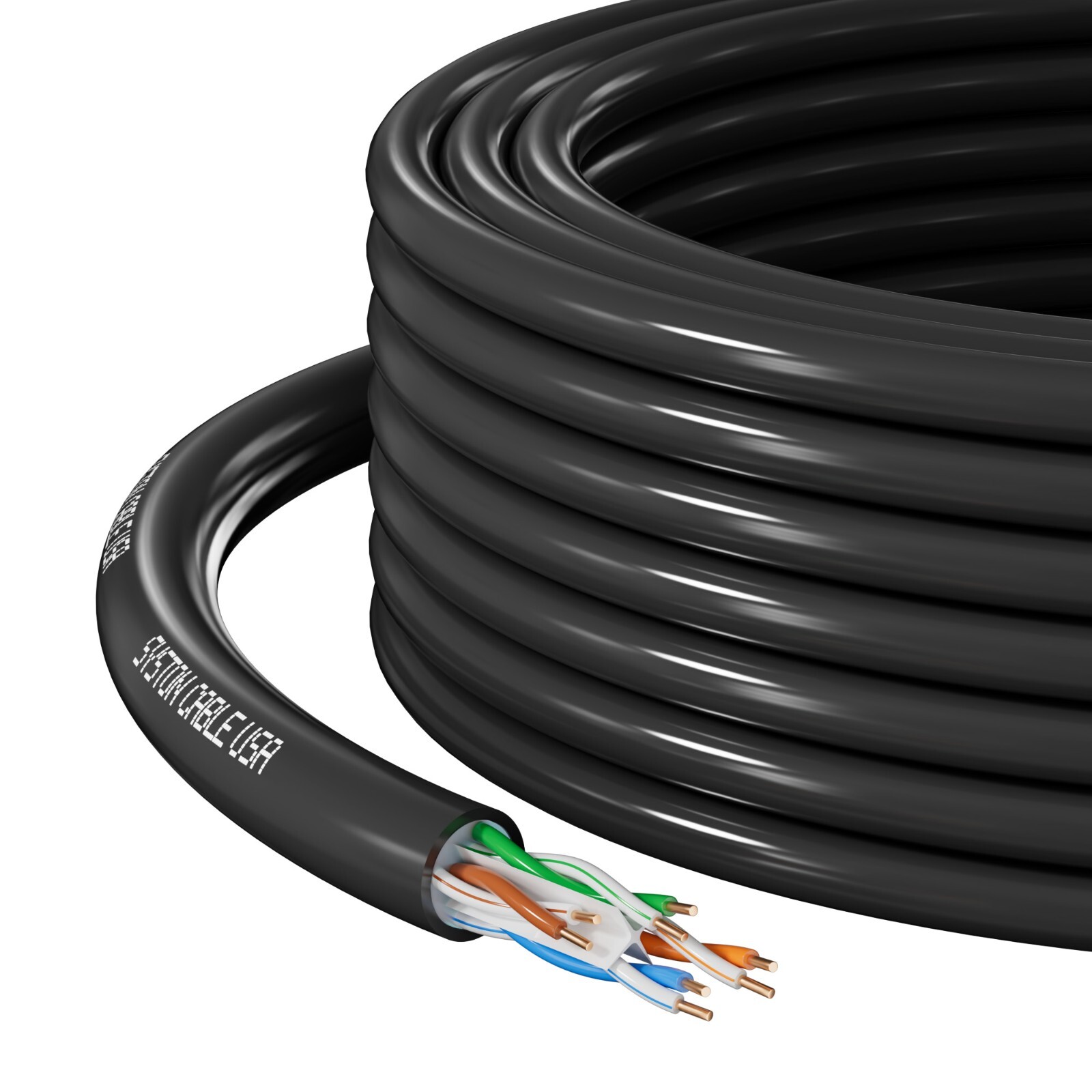 Syston Direct Burial Cat6e Ethernet Cable 600MHz Outside Plant Rated-100ft 250ft
