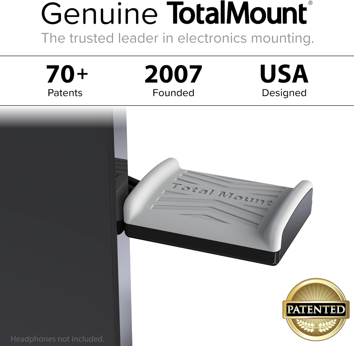 Hidden Monitor Stand for Headphones – Does Not Block Monitor