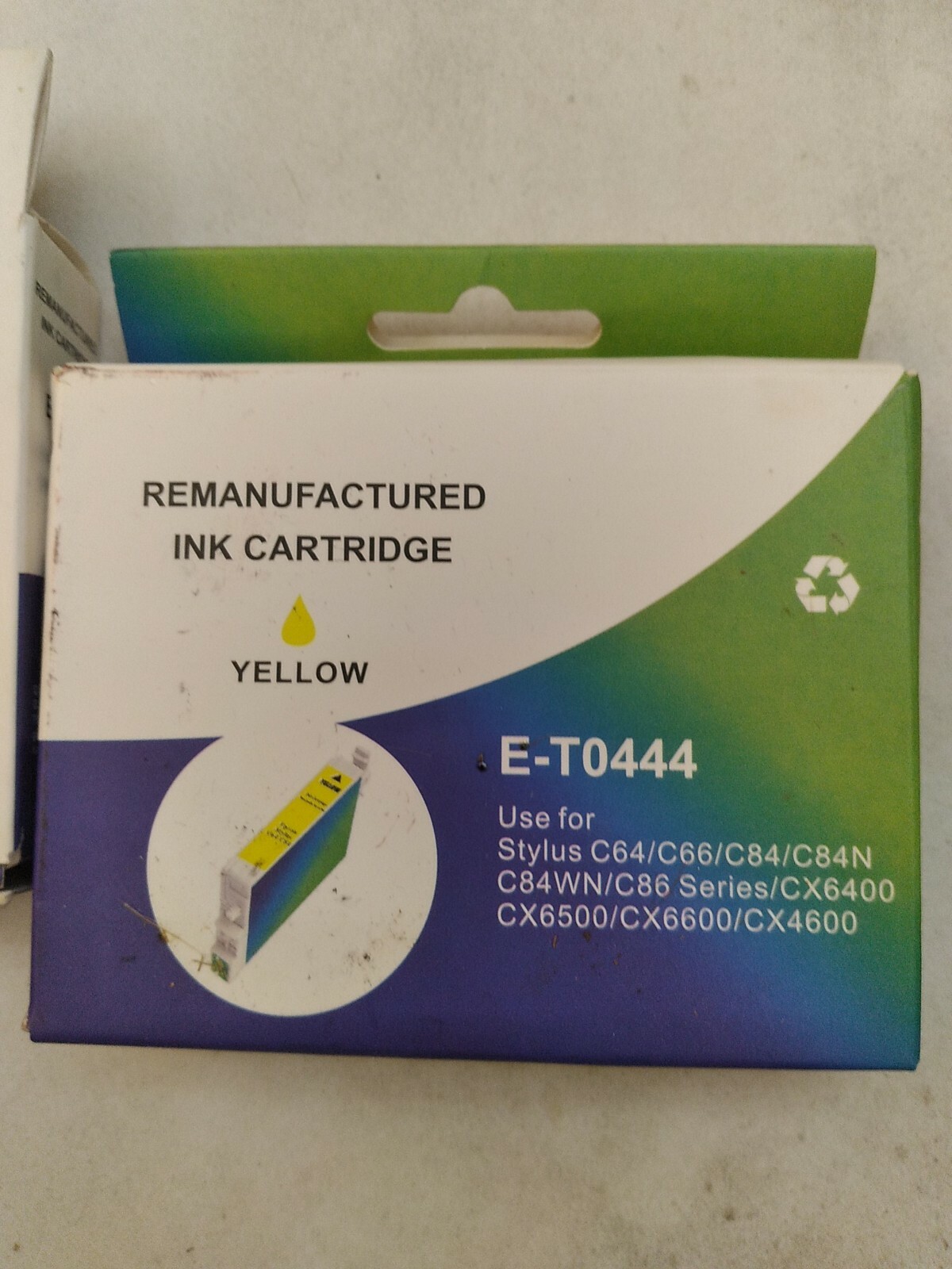 E T0444 Yellow Remanufactured Ink Cartridge Expired Cartridge NEW
