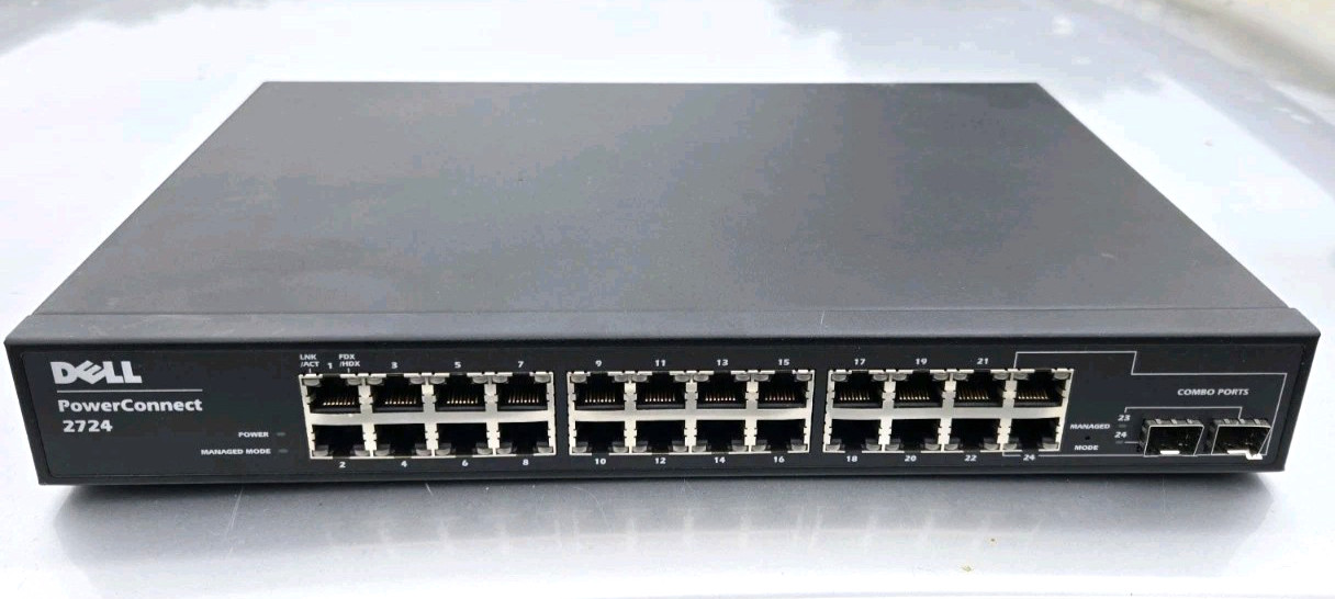 Dell PowerConnect 2724 24-Port Gigabit Managed Network Switch P/N: J0632