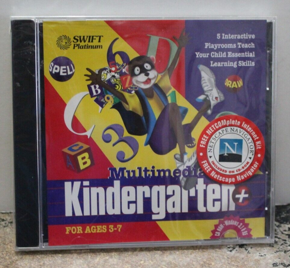 Multimedia Kingergarten+, Swift platinum software NEW PC CD-ROM