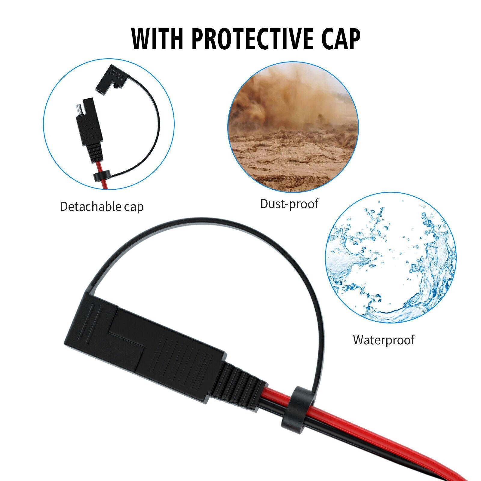 Connector Cables OT Terminal With SAE Socket Line For Car Supplies Power Supply