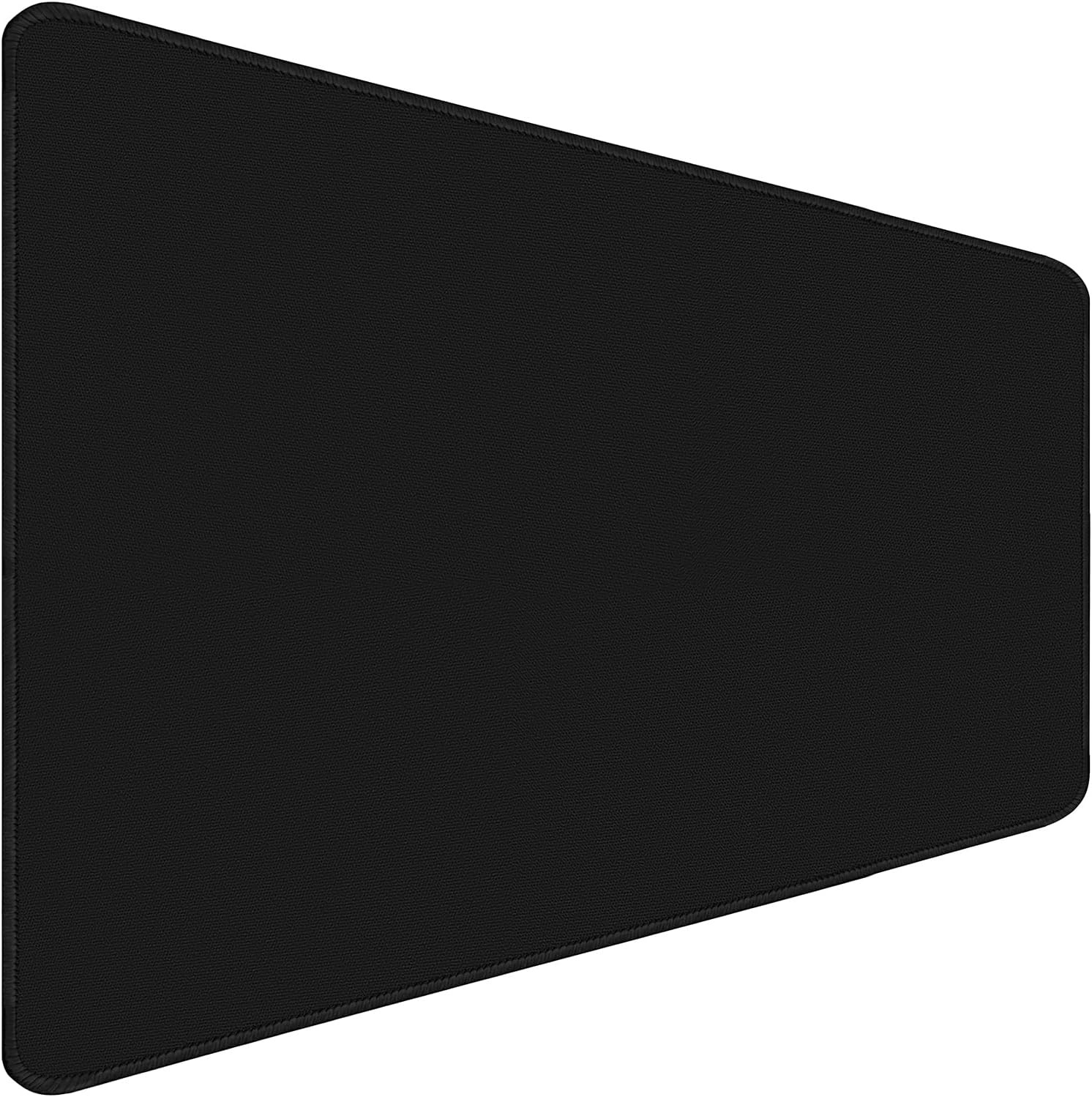 Large Mouse Pad Desk Mat Office Desk Pad with Stitched Edges, Black