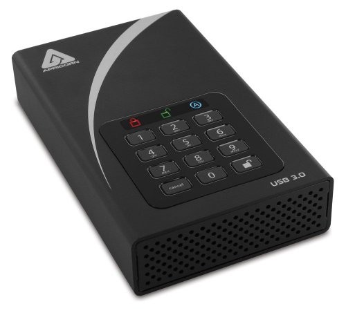 Apricorn ADT3PL2564000 Aegis Padlock DT 4TB External HDD Black