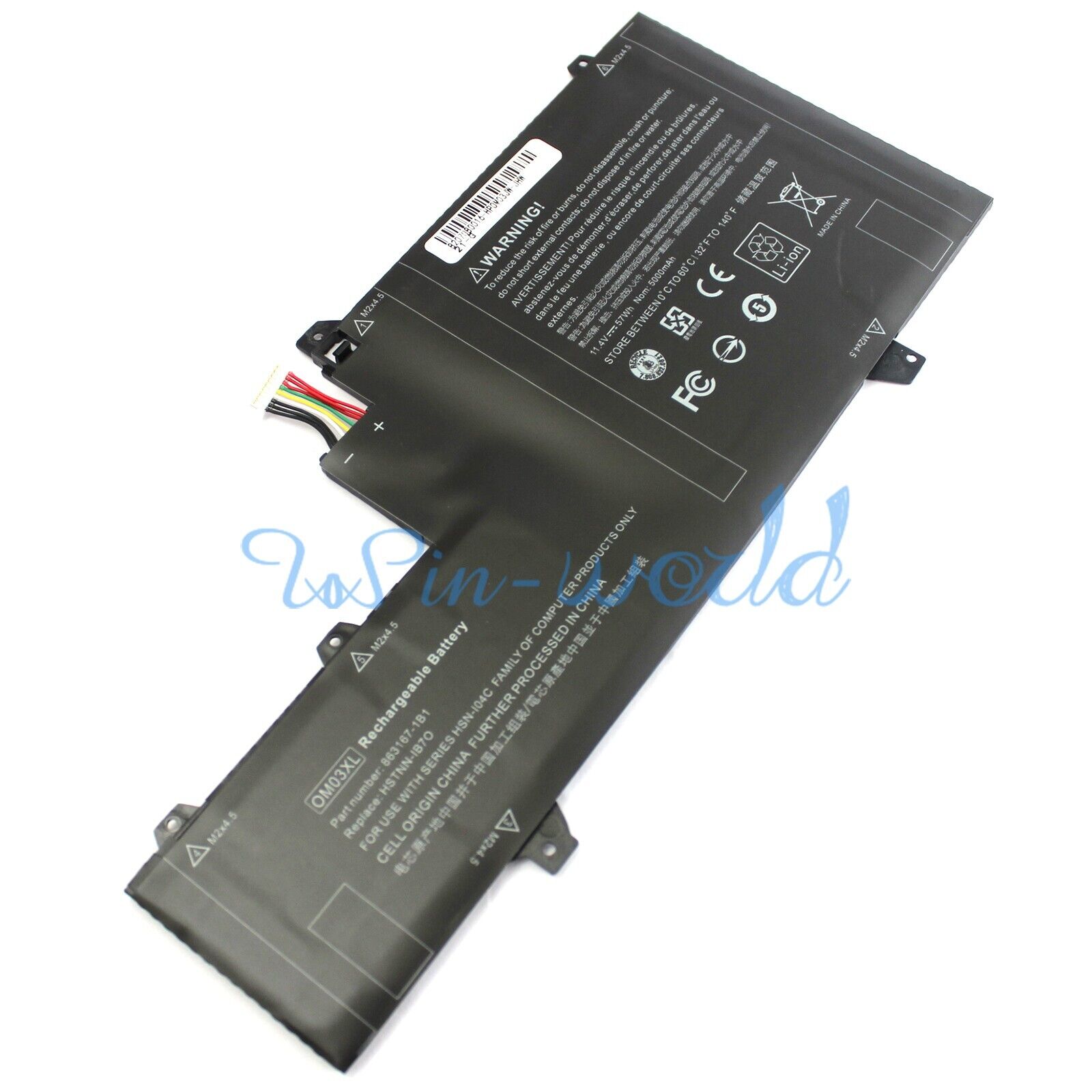 Laptop Battery OM03XL 57Wh For HP EliteBook X360 1030 G2 863280-855 11.4V-57Wh