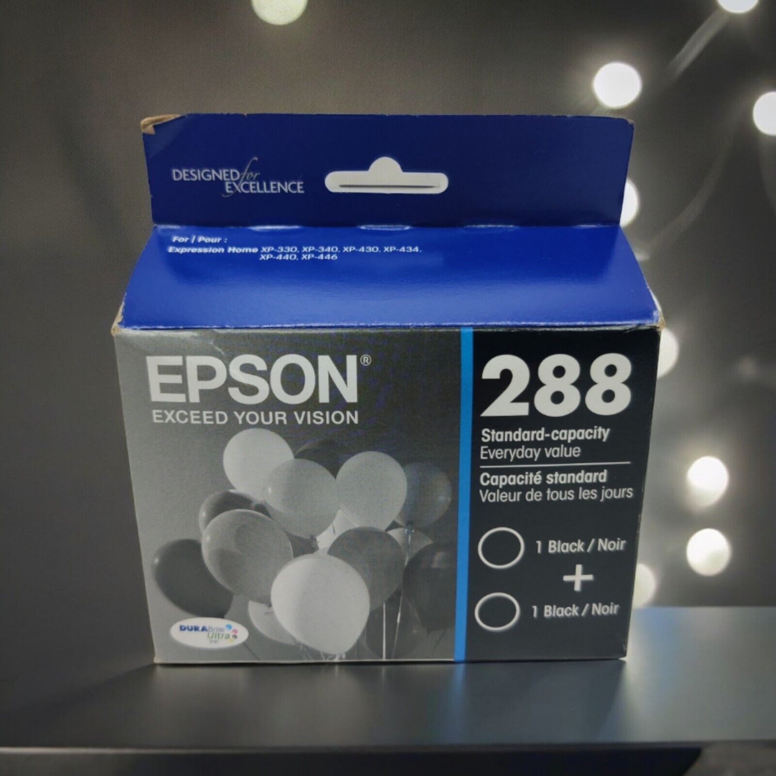 Epson 288 Standard Capacity Black Ink Cartridge (2 Pack) EXP 10/2023 OEM