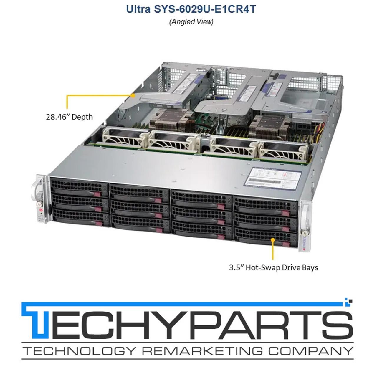 Supermicro SYS-6029U-E1CR4T 2x Xeon Gold 5120 2.2GHz CPUs 192GB RAM 2U Server