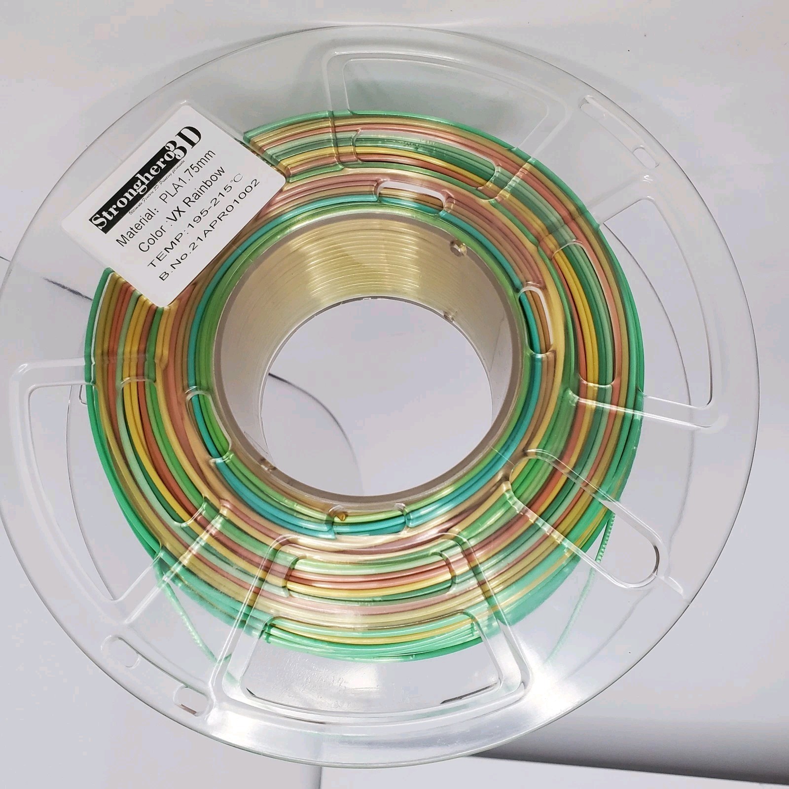 Stronghero 3d Printing Filament, VX Rainbow, PLA 1.75 mm