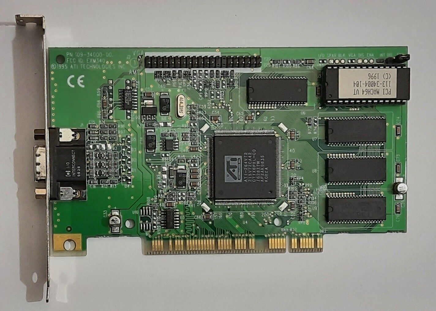 ATI Video Xpression PCI Graphics Card (ATI Mach64VT, EXM340, 2MB, Retro, 1996)
